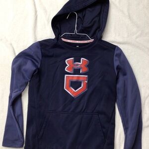 Under Armour Blue and Red Performance Baseball Hoodie